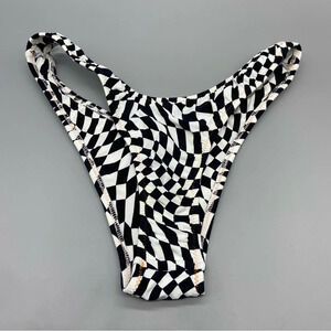 New! It’s now cool free people checkered wave high cut bikini bottom 1882